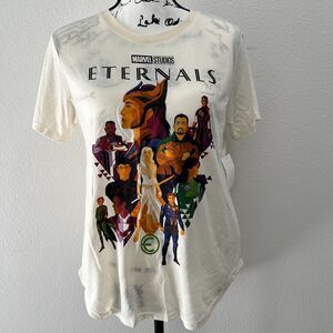 NWT Marvel Studios Eternals (Large) Cream Art Graphic T-Shirt Sersi Ikaris